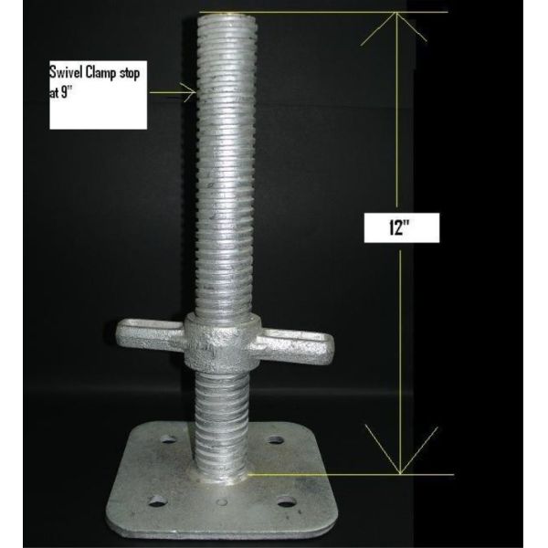 Quality Galvanized Scaffold System Adjustable Base Jack , Scaffolding Adjustable Jack Base for sale