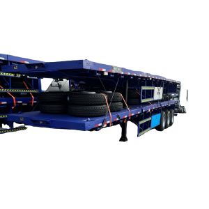 Wholesale CIMC steel or iron material Used 2 3 4 Axles 60 Tons 80 Ton Flatbed Semi Truck Trailers Flatbed Trailers from china suppliers