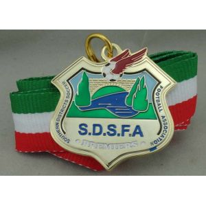 Wholesale 2.0 inch S.D.S.F.A Football Medals Soft Enamel Zinc Alloy Customized from china suppliers