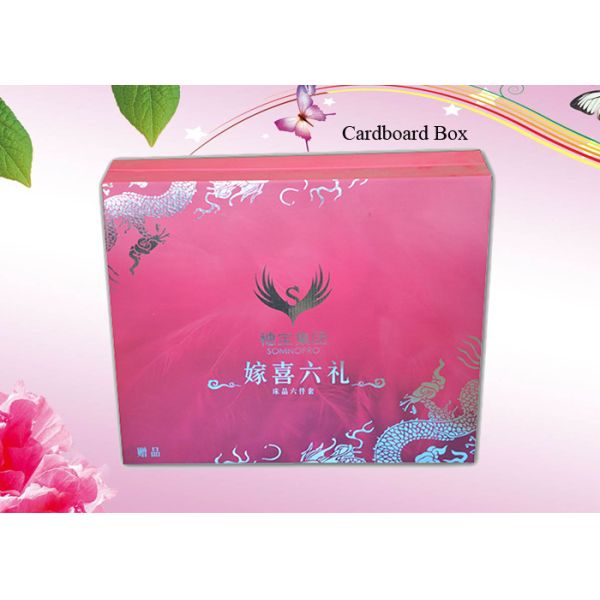 Pantone Red Color Silver Hot Stamping Craft Cardboard Corrugated Box Printing for Bedding Packaging