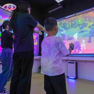 Interactive Mech Warrior Game Multiple Players Interactive Projector Game System