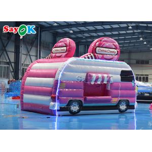 Inflatable Work Tent 4.5x3x3.8m Pink Car Shape Inflatable Air Tent Candy Food