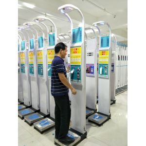 Multimedia Advertising Weighing Scale With Body Fat Analyzer 80-200cm Height