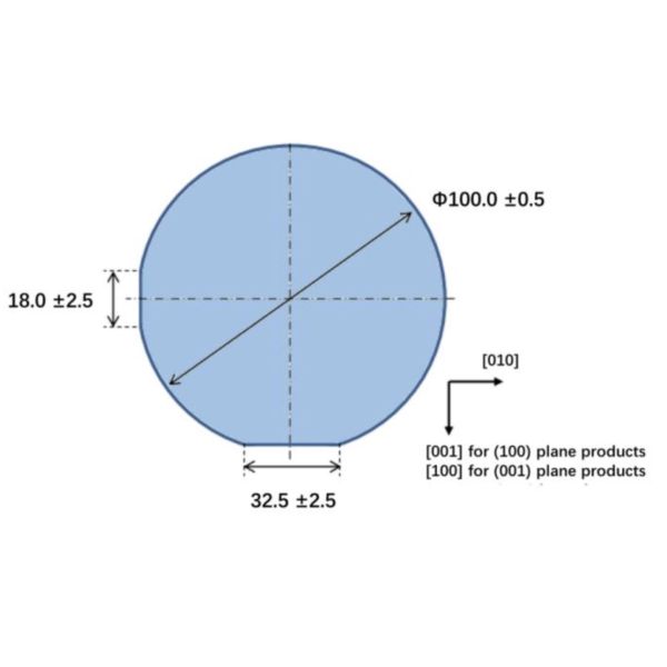 1inch 2inch Beta Coefficient Ga2O3 Gallium Oxide Wafer Substrate Dsp Ssp