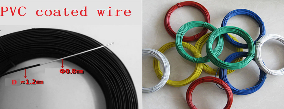 Green Color 2.2mm 2.8mm Pvc Coated Steel Wire Rust Resistance For Install Binding