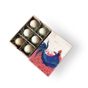 Wholesale Corrugated Cardboard Egg Packaging For 6 Eggs With Gold Foil Unique Decorative Custom from china suppliers