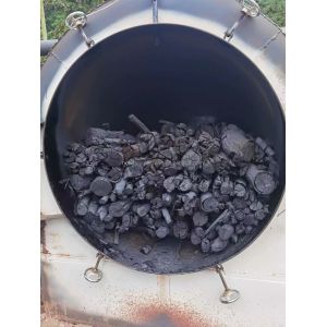 Horizontal Type Wood Log Carbonization Stove Bamboo Charcoal Carbonizer Furnace