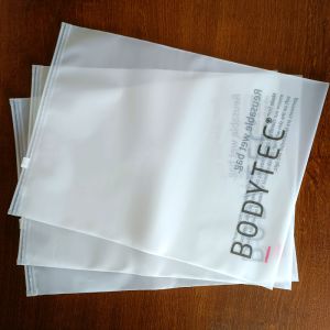 China Holographic Mylar Bag for Transparent Clothing Packaging made of PE Material Structure on sale