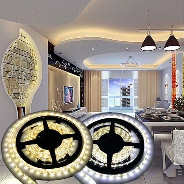Quality 12V Non-waterproof 5050 LED Strip Light for Home Decoration 5M 300 LEDs Warm/Cool White for sale