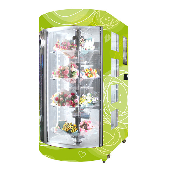 Automated Rose Fresh Flower Vending Locker Machine Self Service Transparent