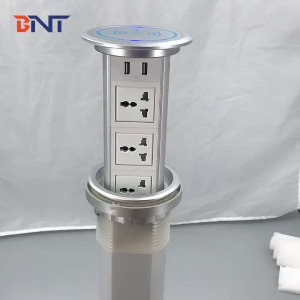 touch pop up intelligent socket with usb port smart office table socket