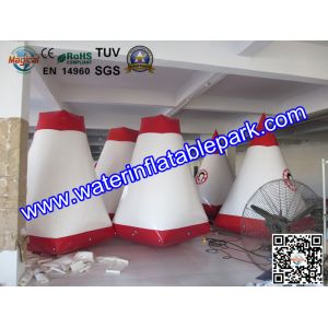 Wholesale Red and White Inflatable Paintball Air Bunkers Custom Made , 3 Years Warranty from china suppliers