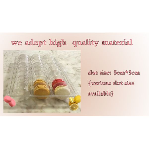 Customize design OEM macarons cakes chocolates plastic blister thermoforming vacuum clamshell packaging