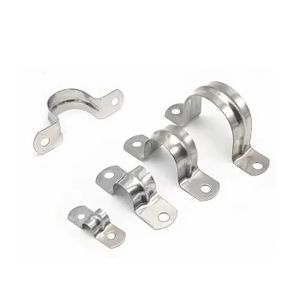 China Stainless Steel Plumbing Pipe Saddle Clip Bracket With Polish Finish on sale