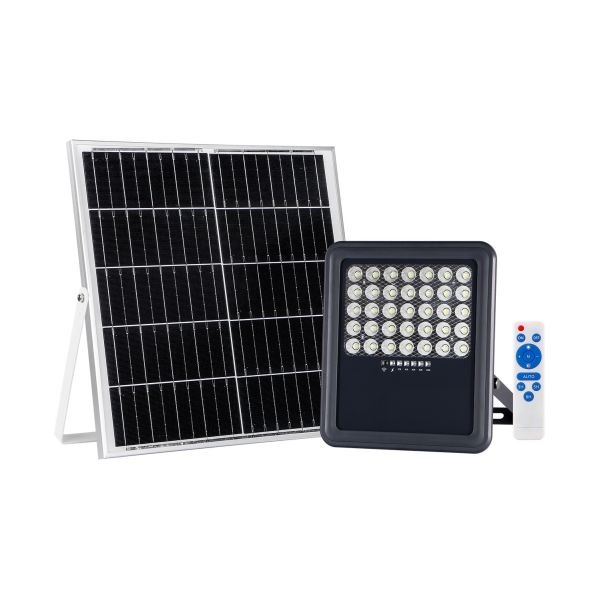 Quality Ultra Thin 35mm Solar Panel Flood Lights 1800lm PIR Sensor IP65 Beam Angle 90 Degree for sale