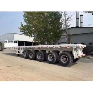 CIMC 5 Axles 40ft Extendable Stretch Cargo Flatbed Deck Truck Tractor Semi