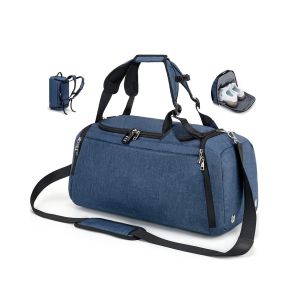 Gym Weekender Oversized Travel Duffel Bag With Shoe Pouch Wet Pocket