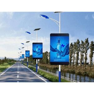 Light Pole Roadside LED Display , P4 Outdoor Led Billboard