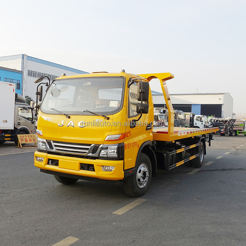 Factory Good Quality Small Mini JAC Recovery Truck Flatbed Platform Towing Wrecker Truck Customized Light Duty Tow Wrecker Truck