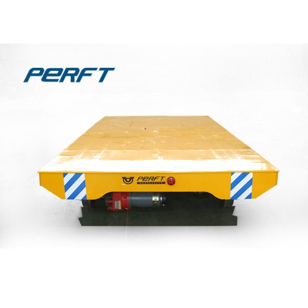 Low Voltage Track Cross Over Rail Transfer Cart , Electric Flatbed Transfer