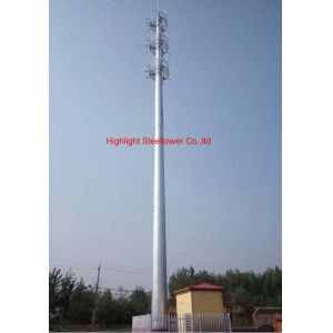 Wireless Monopole Telecommunications Tower Self Supporting Antenna Mast
