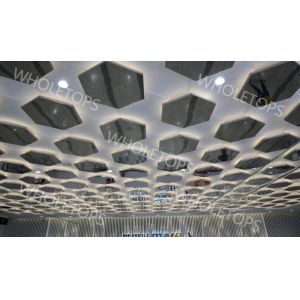 Hexagonal Decorative 1100 Aluminum Ceiling Panel For Deluxe Commercial Center