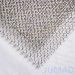 Spiral Metal Mesh Curtains With Diamond Holes For Space Division