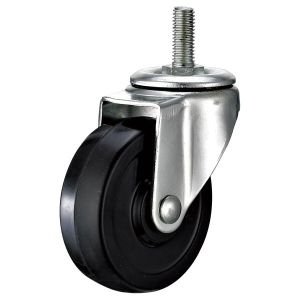 Small Thread screw black rubber caster 2",2.5",3" light duty Caster for Basket,