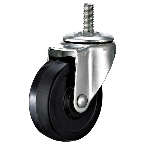 Small Thread screw black rubber caster 2",2.5",3" light duty Caster for Basket,