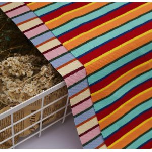 Wholesale Breathable And Comfortable Elastic Striped Knit Fabric For Leisure Wear from china suppliers