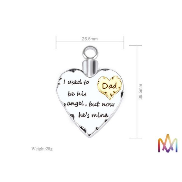 Multicolored Large Space Engraved Cremation Necklaces For Ashes