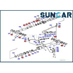 China 707-99-78700 Excavator Hydraulic Cylinder Seal Kit For PC1100SP-6 Komatsu Boom Cylinder Repair Kit on sale