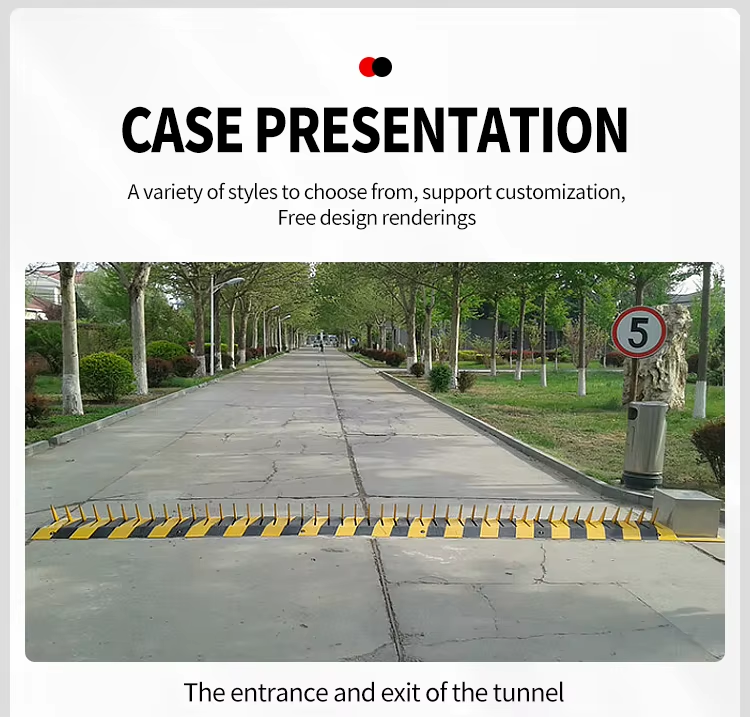 220V Remote Control Hydraulic Tyre Killer with 130MM Blade Height and 10MM Blade Thickness for High-Security Vehicle Access Management