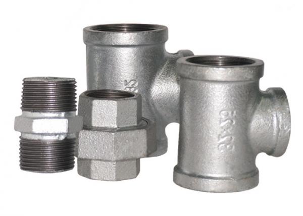 ISO 49 Standard Malleable Iron Threaded Fittings , Iron Water Pipe Fittings 1/8" - 6"