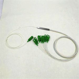 Mini Passive Fiber Splitter , Steel Tube Optical Wire Splitter With SC APC