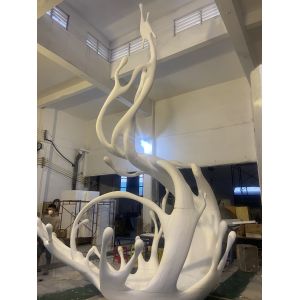 Large EPS Abstract Water Wave Sculpture Customize Polishing Surface
