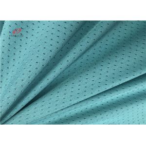Grean Colour Sports Mesh Fabric , Polyester Spandex Blend Fabric For Garment