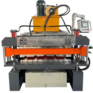 5 rib and 7 rib double deck 750 roof sheet roll forming machine for Malaysia