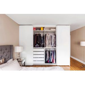 Adjustable Height European Style Luxury Bedroom Wardrobe Cabinet Made of MR HDF