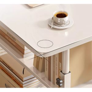 Minimalistic Wood Style PANEL Coffee Table for Manual Height Adjustment in
