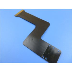 4 Layer 0.3mm thick Flexible Printed Circuit FPC Built On Polyimide With Black