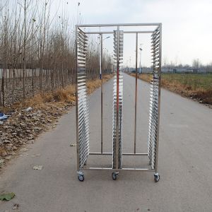 Removable Trays Trolley Bakery 60x80cm Commercial Bakers Rack With Wheels