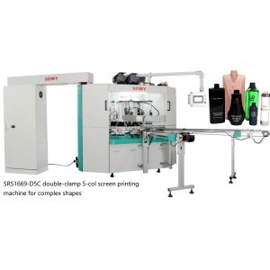 SGS Plastic Bottle Printing Machine , 20pcs/Min Rotary Screen Printing Equipment