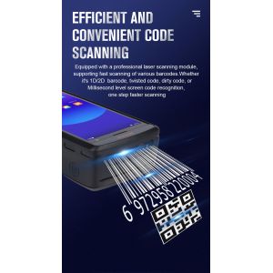 Must-have Mobile Printer Industrial PDA Android 11 Data Collector With Barcode