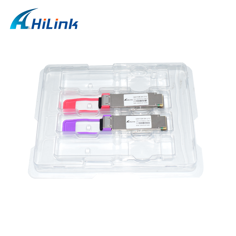 100G QSFP28 PAM4 10km LR BIDI Optical Transceiver Simplex LC 1271/1331nm SMF DOM