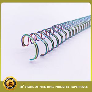 Calendar 1.2mm 1mm Double Loop Wire Nylon Coated Steel Book Binding Wire