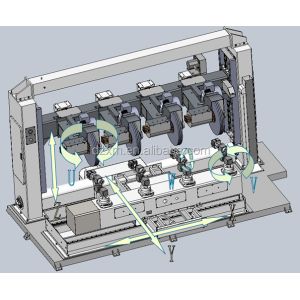 Workpieces Metal Surface CNC Automatic Polishing Machine With 4 Stations