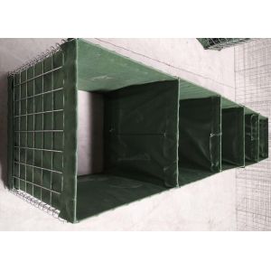 Military Hesco defensive bastion for army and flood control with razor wire with
