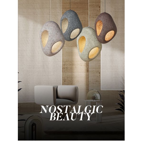 Nordic Creative Wabi-sabi Wind Led Restaurant Rustic Pendant Lights(WH-VP-162)