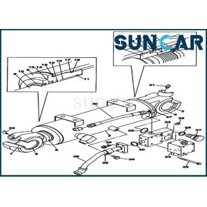 LZ00542 Blade Sealing Kit Dozer Cylinder Seal Kit For CX225SR CX235C SR CASE